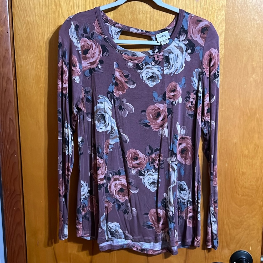 Floral long sleeve with cutout back